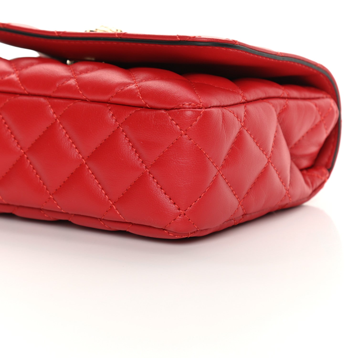 Versace Nappa Quilted Small Medusa Chain Crossbody Red 10 of 11