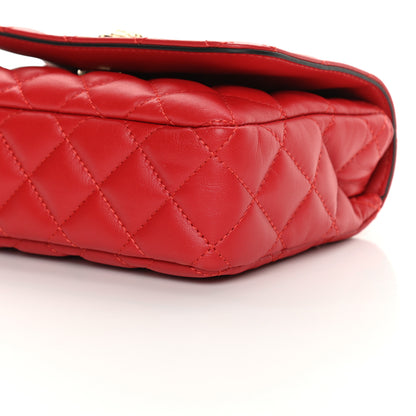 Versace Nappa Quilted Small Medusa Chain Crossbody Red 10 of 11