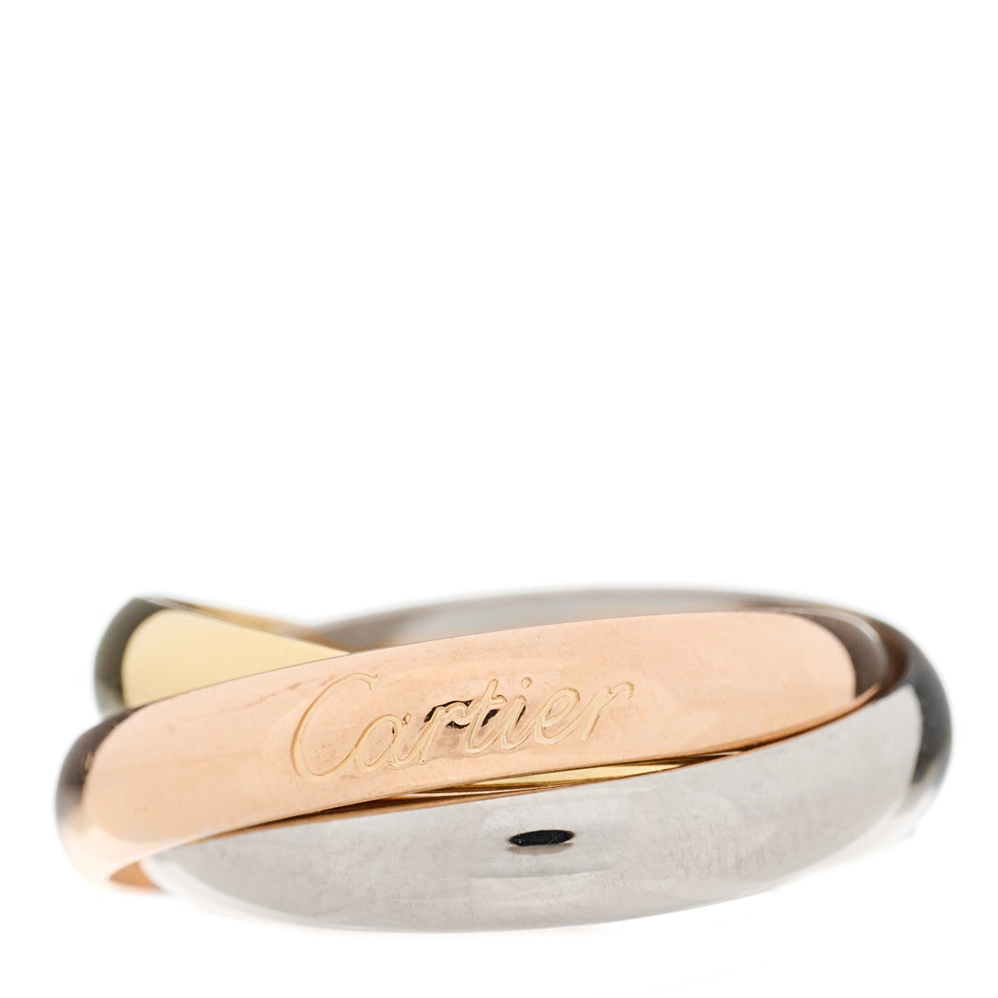 Cartier 18K Pink Yellow White Gold Classic Trinity Ring 52 6 1 of 6