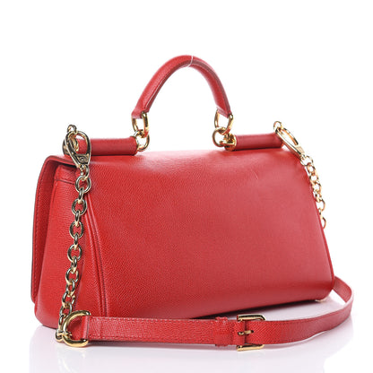 Dolce & Gabbana Dauphine Miss Sicily East West Shoulder Bag Red 3 of 10