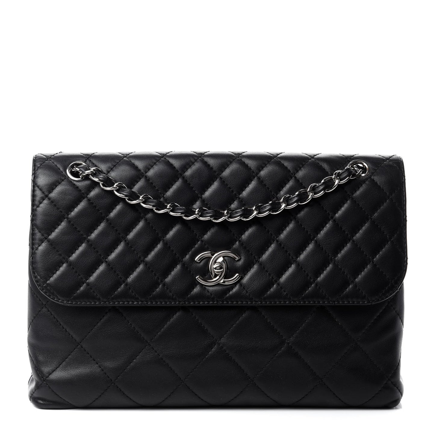 Calfskin Quilted In The Business Flap Bag Black