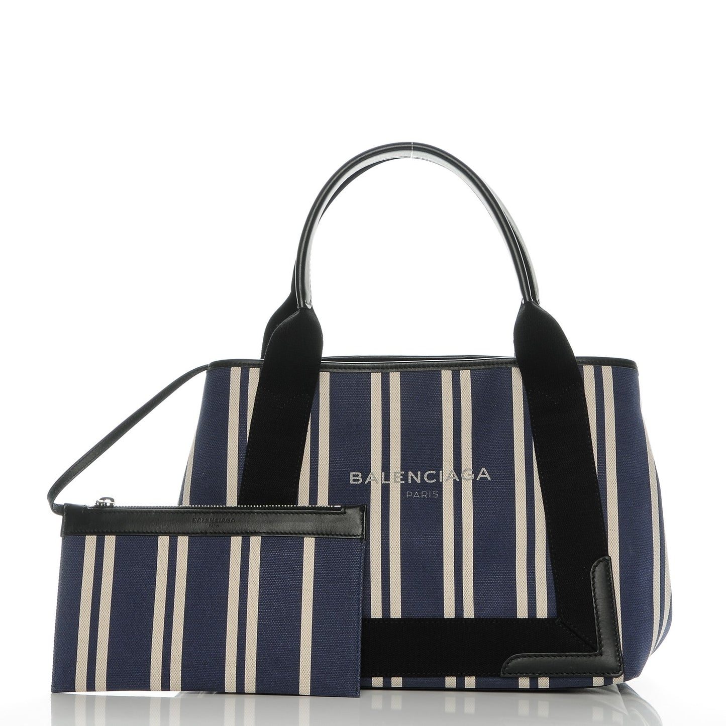Canvas Striped S Navy Cabas Navy