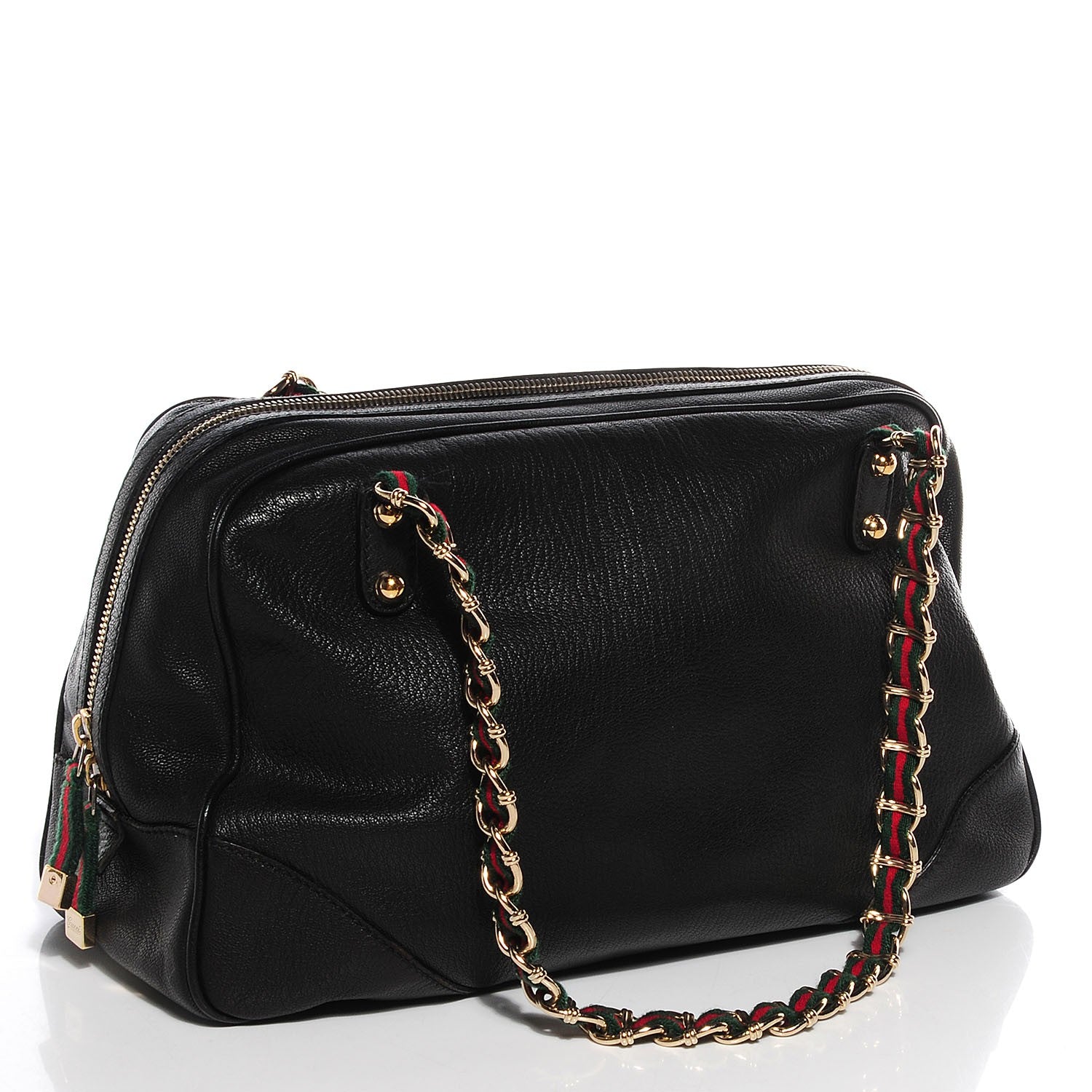 Gucci Leather Capri Large Bowler Black 3 of 7