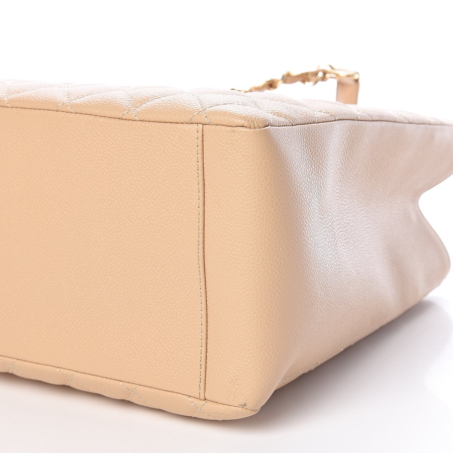 Caviar Quilted Grand Shopping Tote GST Beige Clair