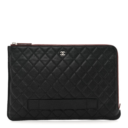 Chanel Caviar Quilted Large Slide Pouch Black 1 of 7