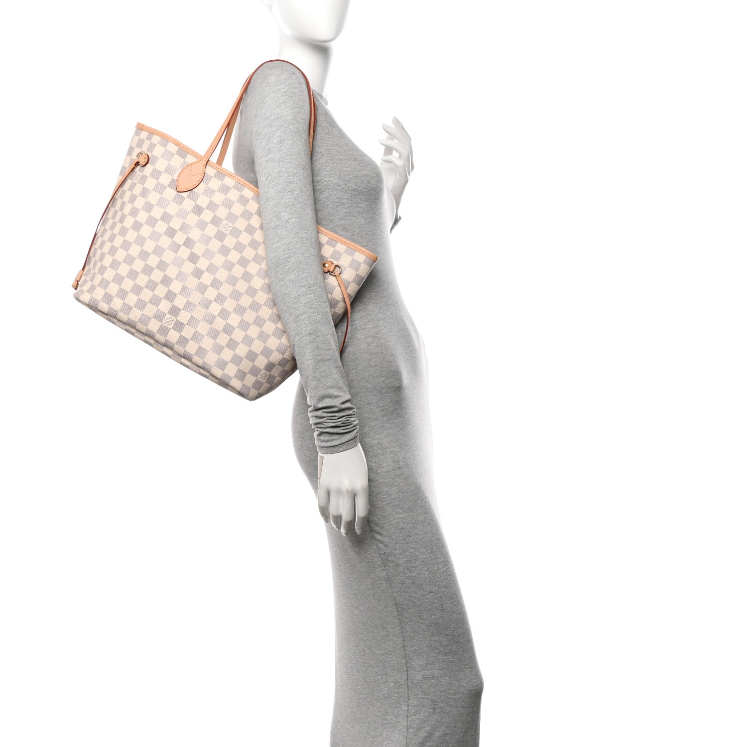 Louis Vuitton Damier Azur Neo Neverfull MM Rose Ballerine 2 of 11