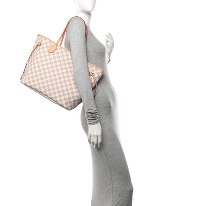 Louis Vuitton Damier Azur Neo Neverfull MM Rose Ballerine 2 of 11