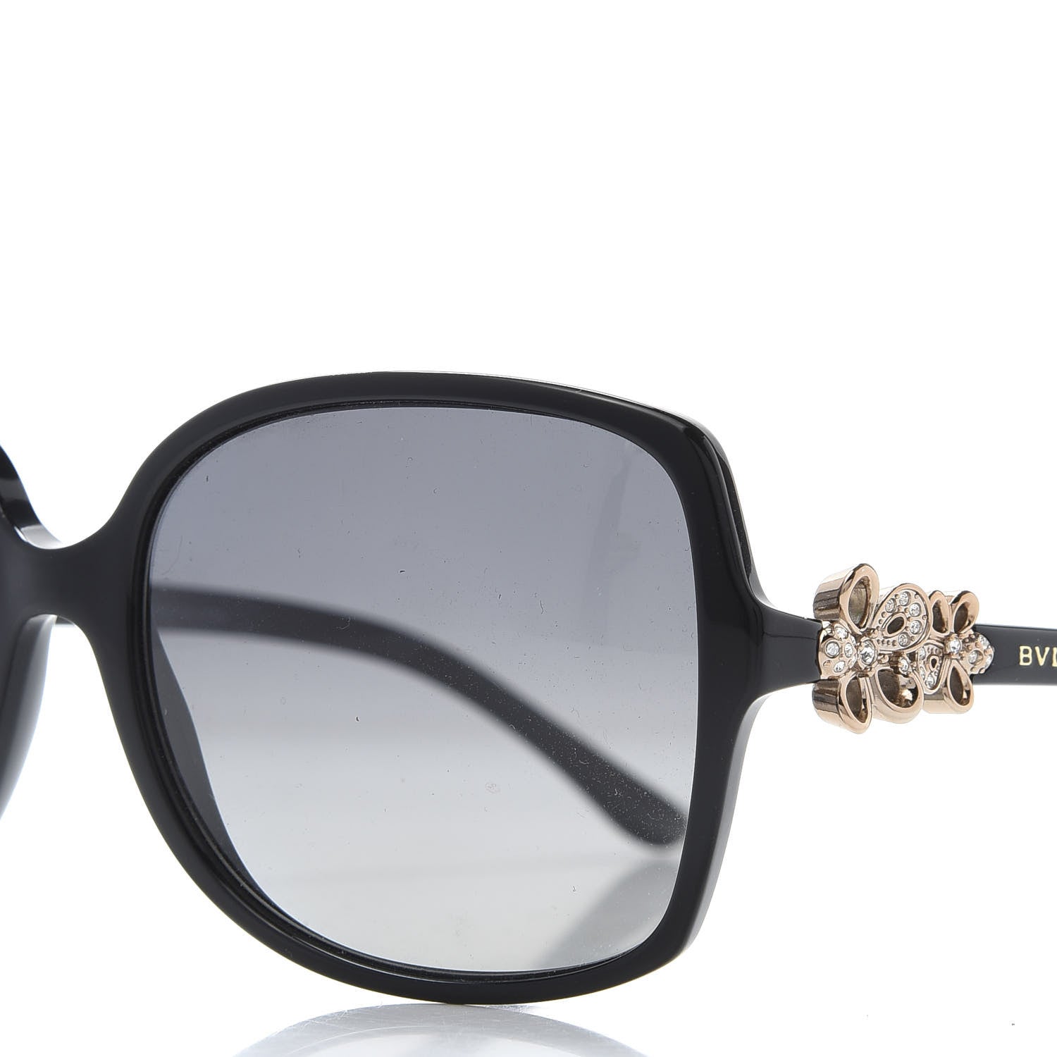 Bulgari Crystal Flower 8120-B Sunglasses Black 7 of 8