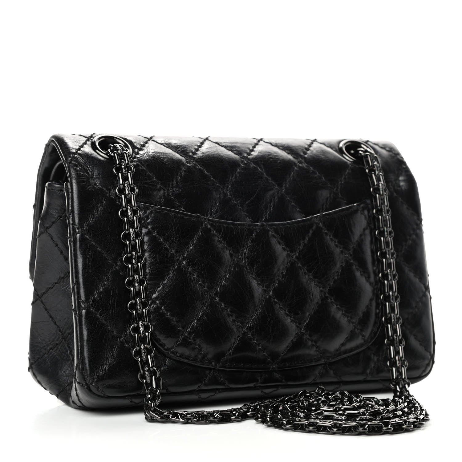 Chanel Aged Calfskin Quilted 2.55 Reissue 224 Flap So Black 3 of 4