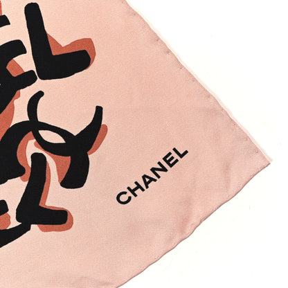 Chanel Silk Logo Scarf Pink 2 of 4