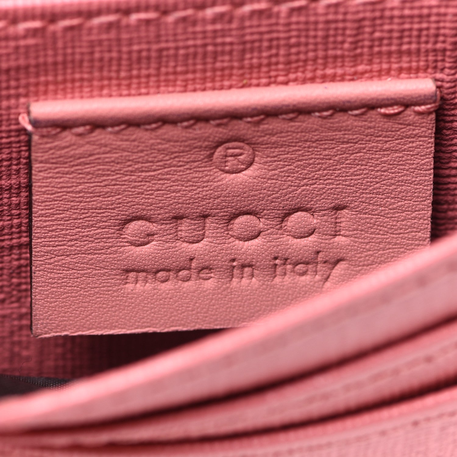 Gucci GG Supreme Monogram Face Embroidered Card Case Wallet Pink 6 of 9