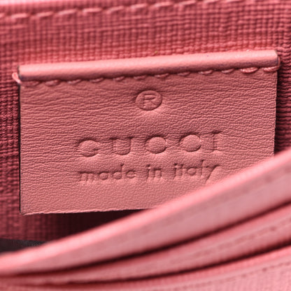 Gucci GG Supreme Monogram Face Embroidered Card Case Wallet Pink 6 of 9