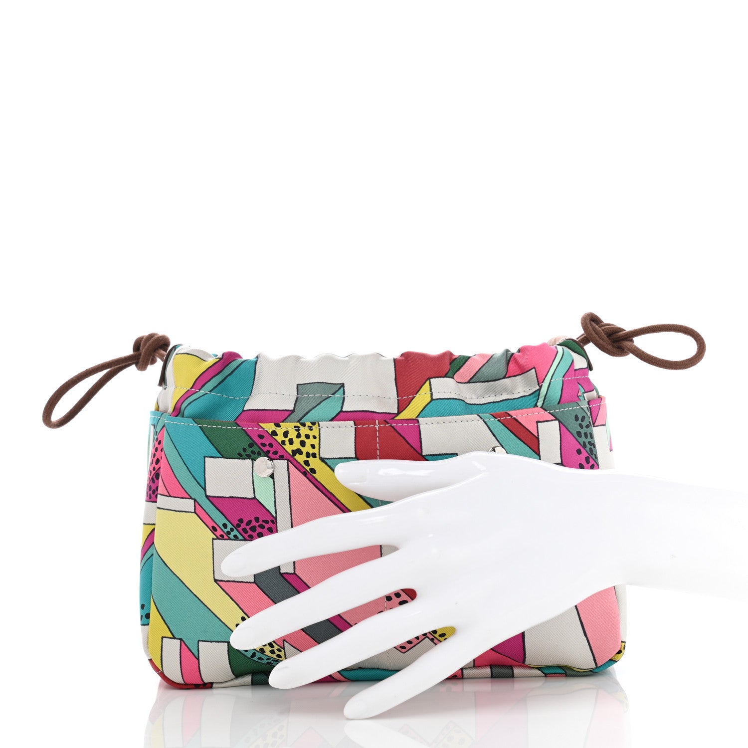 Hermes Silk On A Summer Day Fourbi 20 PM Pouch Tosca Bleu Paon 2 of 9