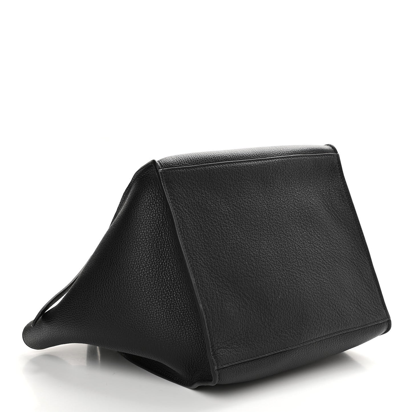 Supple Grained Calfskin Small Big Bag Black