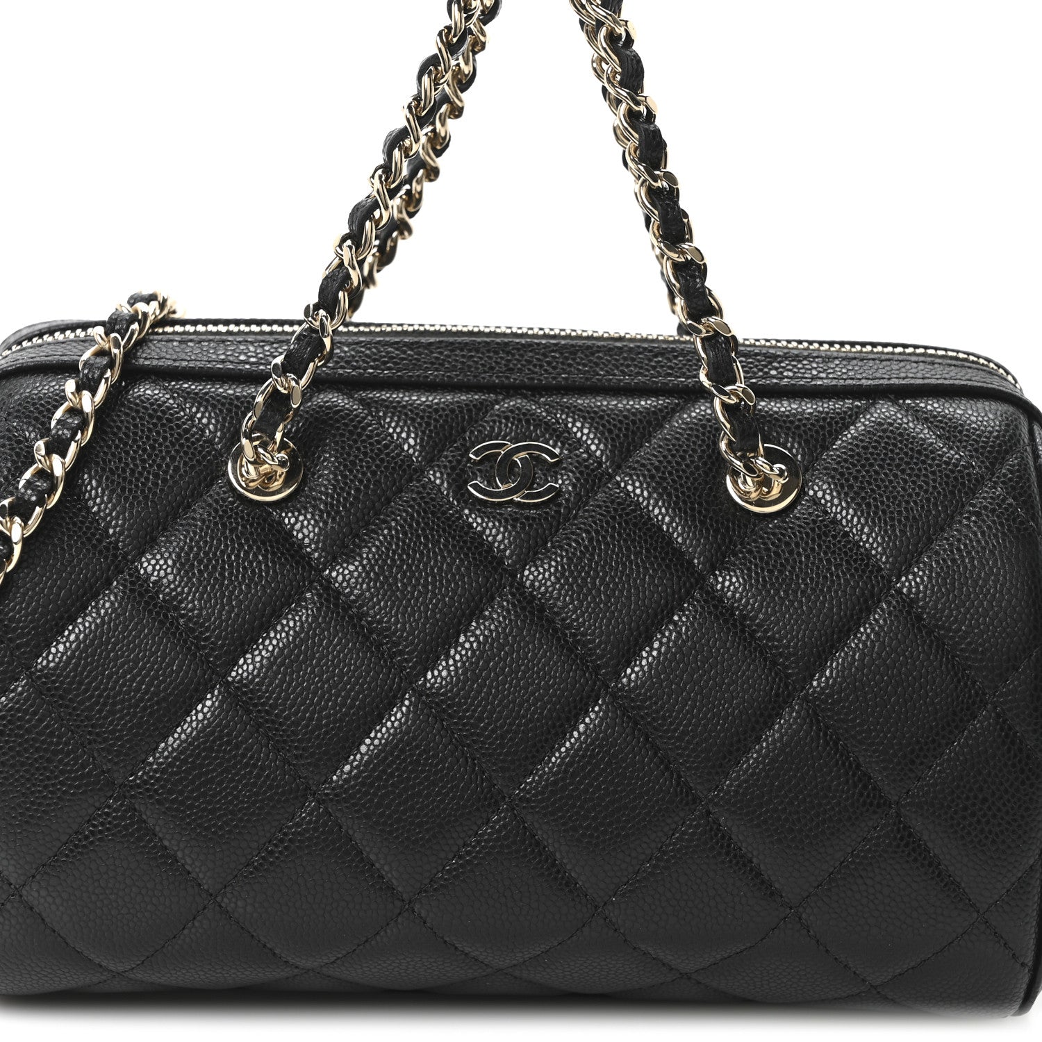 Chanel Caviar Quilted Barrel Purse With Chain  Black 8 of 11