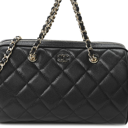 Chanel Caviar Quilted Barrel Purse With Chain  Black 8 of 11