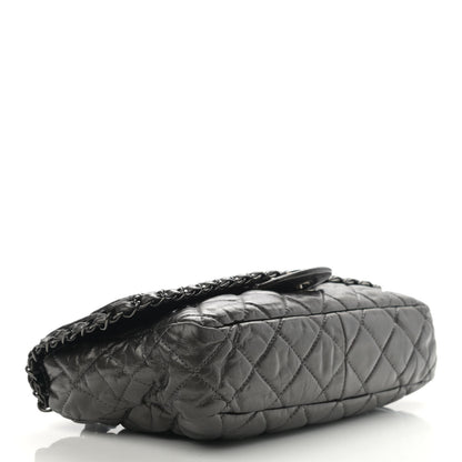 Chanel Metallic Calfskin Quilted Medium Chain Me Flap Grey 4 of 11