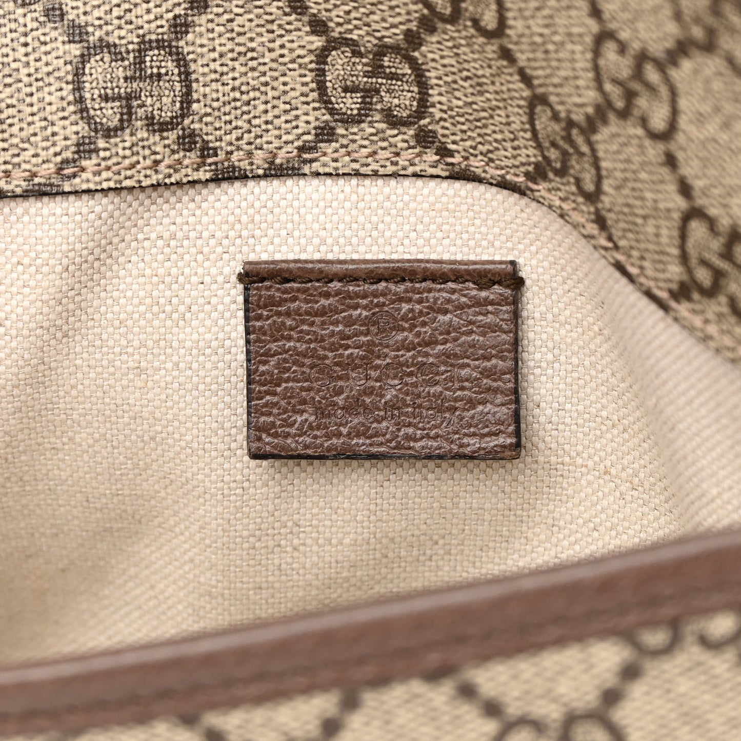 GG Supreme Monogram Neo Vintage Web Belt Bag Brown