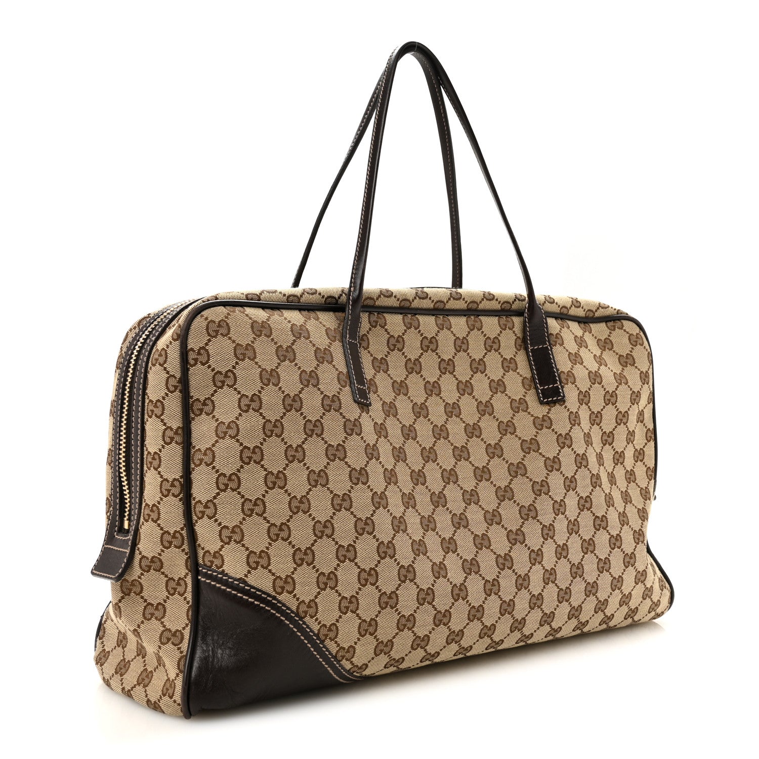 Gucci Monogram New Britt Medium Boston Dark Brown 3 of 15