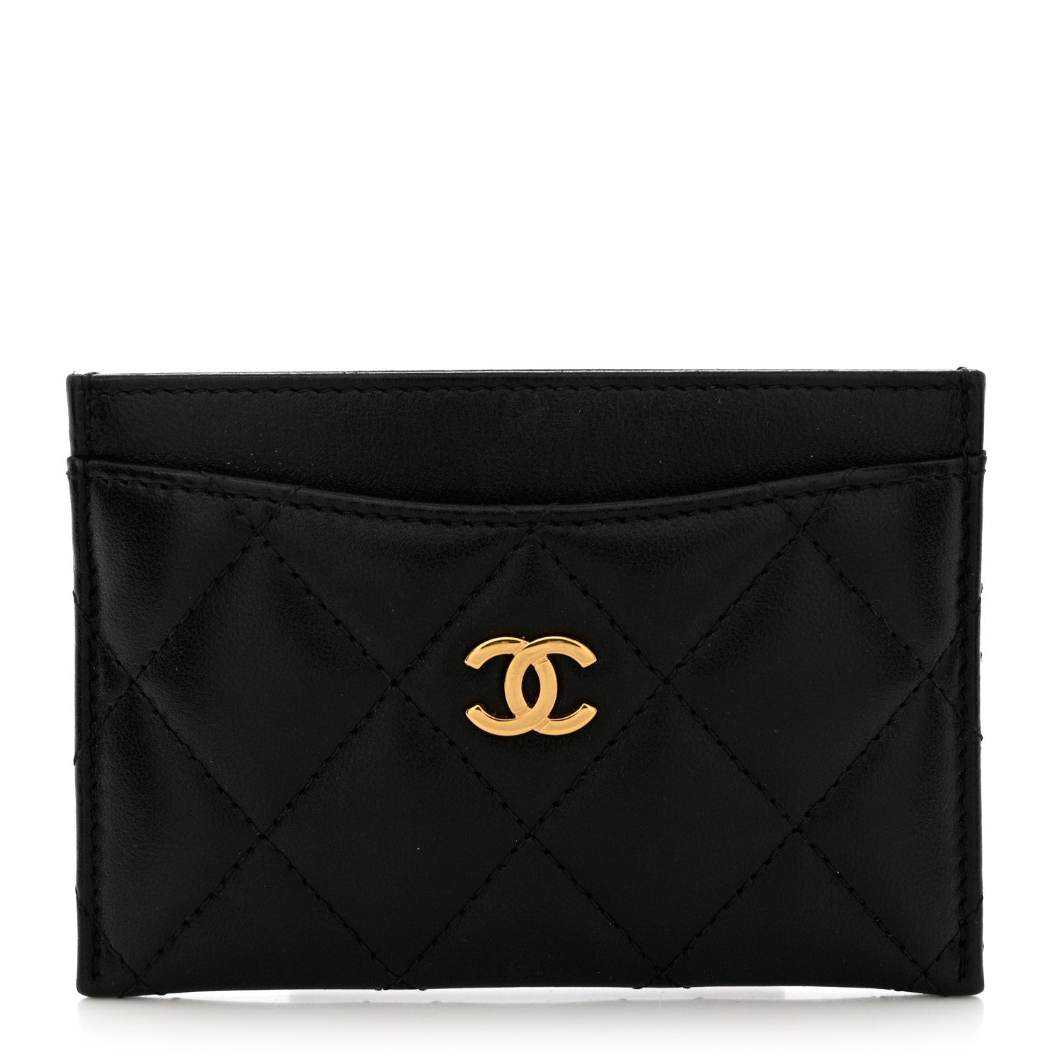 Chanel Lambskin Quilted Card Holder Black 1 of 11