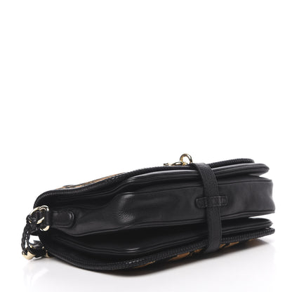 Gucci Calf Hair Calfskin Zebra Print Medium Marrakech Flap Messenger Bag Black 3 of 10