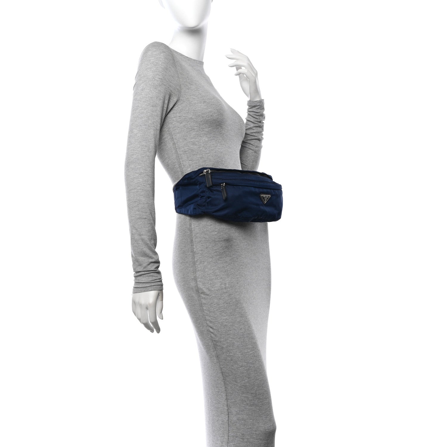 Prada Tessuto Nylon Montagna Belt Bag Blue 3 of 11