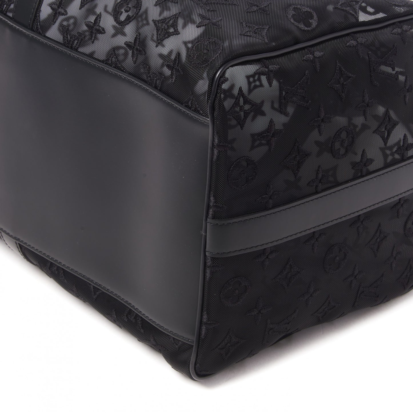 Monogram See Through Keepall Bandouliere 50 Black