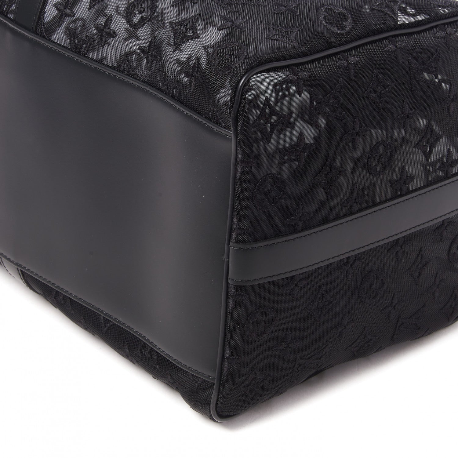 Louis Vuitton Monogram See Through Keepall Bandouliere 50 Black 5 of 9