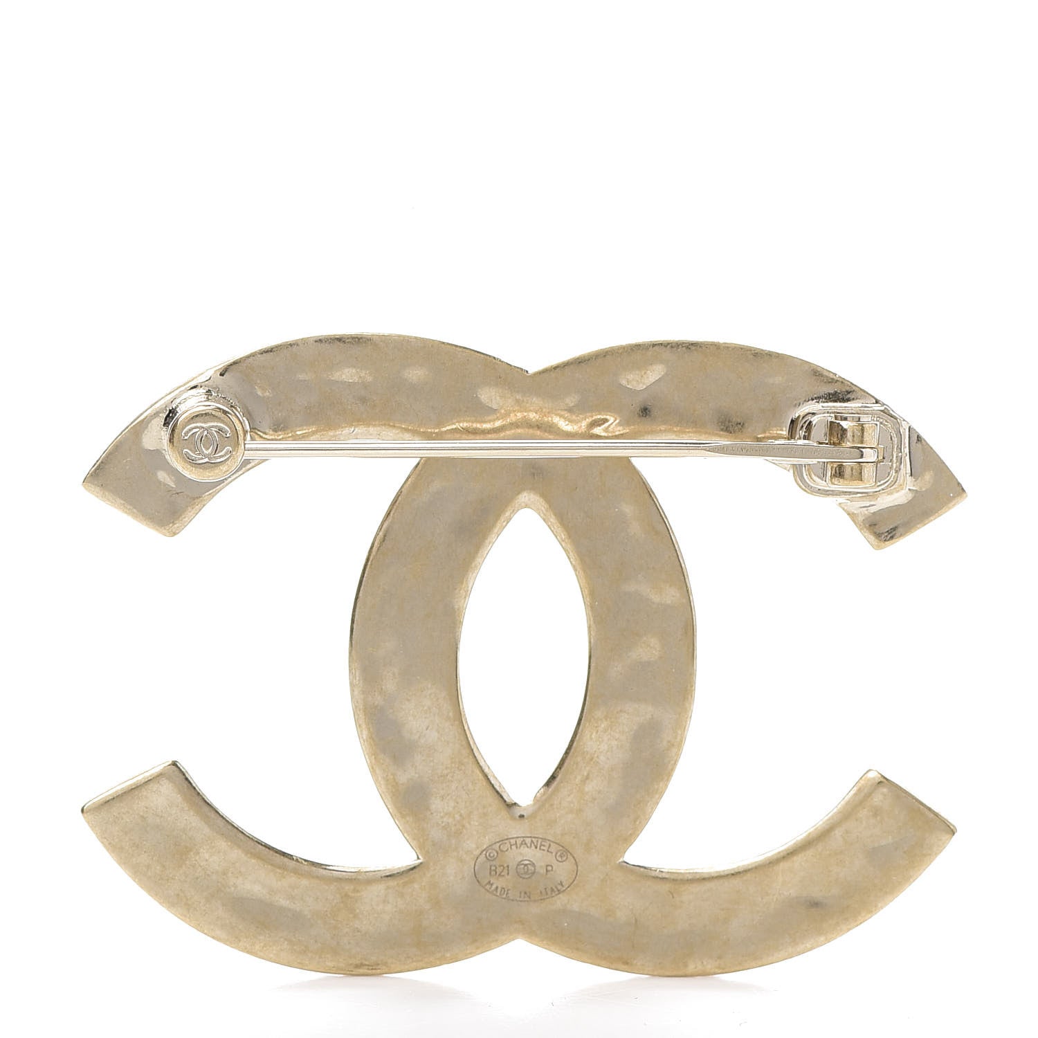 Chanel Metal CC Diamond Quilted Brooch Light Gold 3 of 5