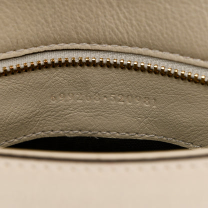 Gucci Roxy Calfskin Blondie Chain Shoulder Flap Bag Mystic White 7 of 10