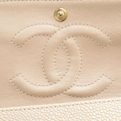 Chanel Pearly Caviar Quilted Medium Double Flap Light Beige 6 of 11