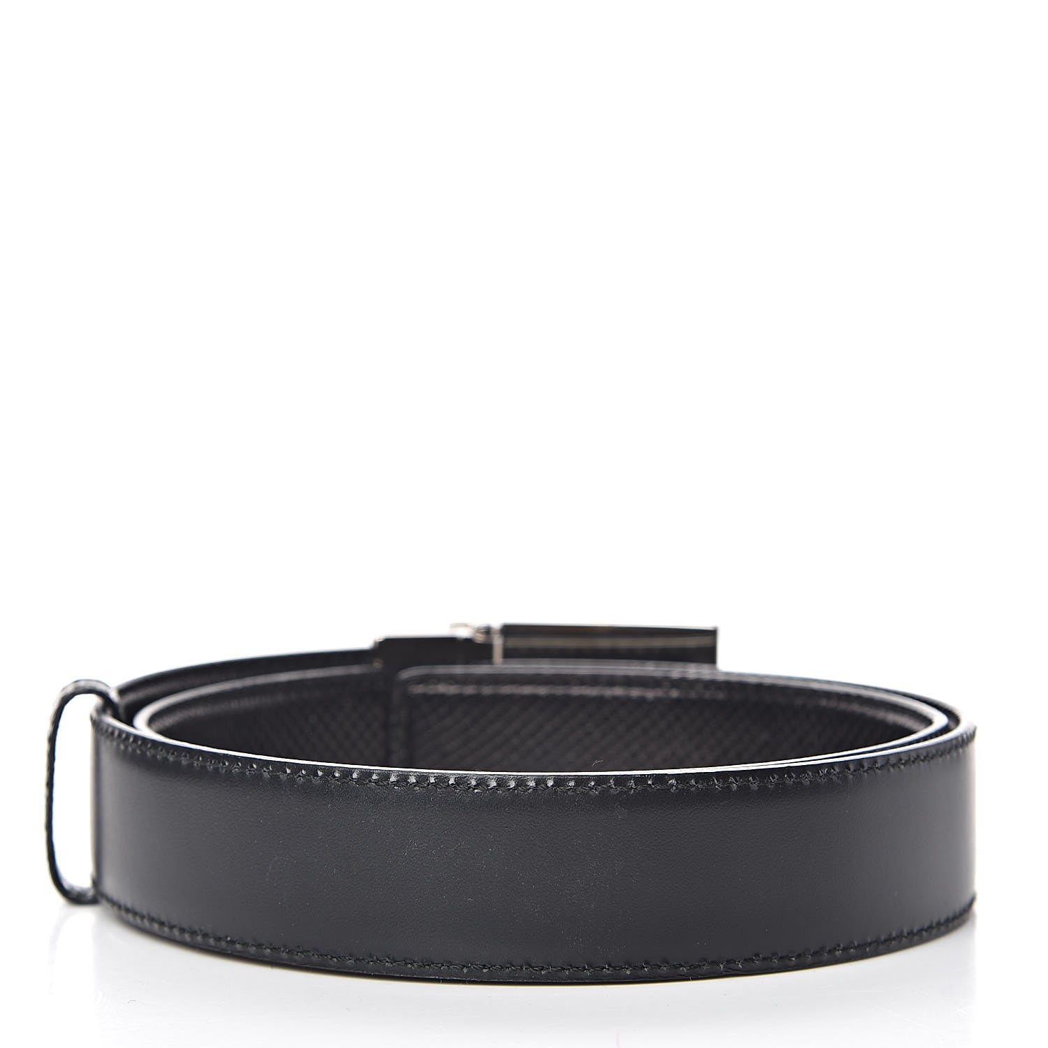 Gucci Calfskin Lizard Embossed Reversible Square G Buckle Belt 70 28 Black Brown 3 of 5