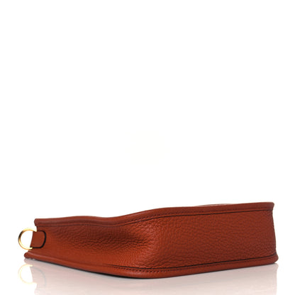 Hermes Taurillon Clemence Maxi Quadrille Evelyne TPM Cuivre Capucine Parme Rouge Duchess 4 of 11