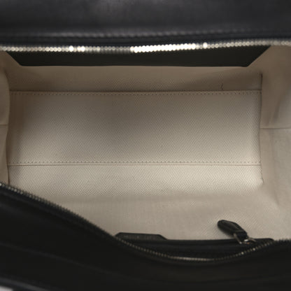 The Row Polished Saddle Calfskin Marlo 12 Tote Bag Black 5 of 9