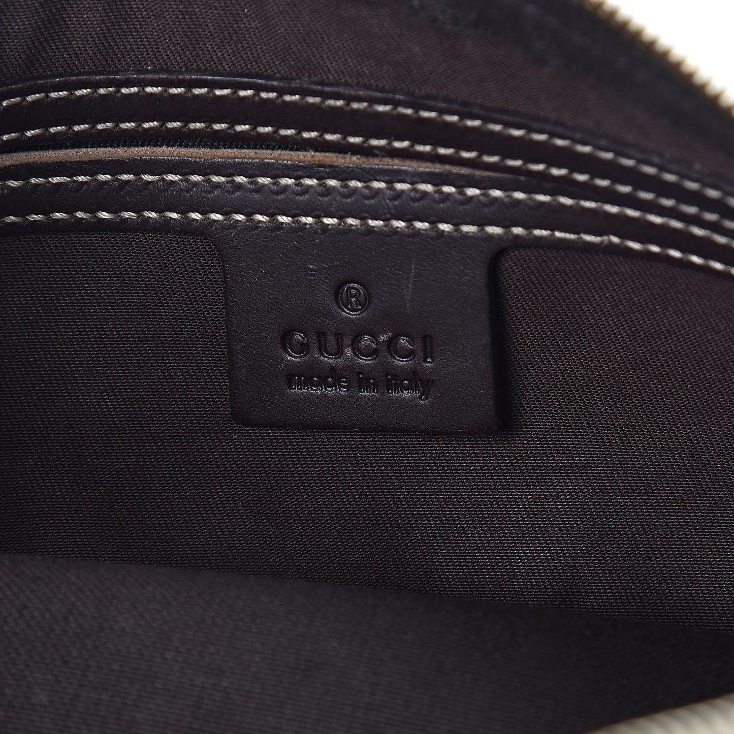 GG Supreme Monogram Belt Bag Dark Brown