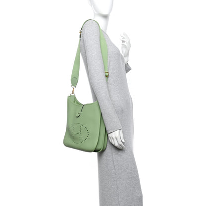 Hermes Taurillon Maurice Evelyne III PM Vert Criquet 2 of 12