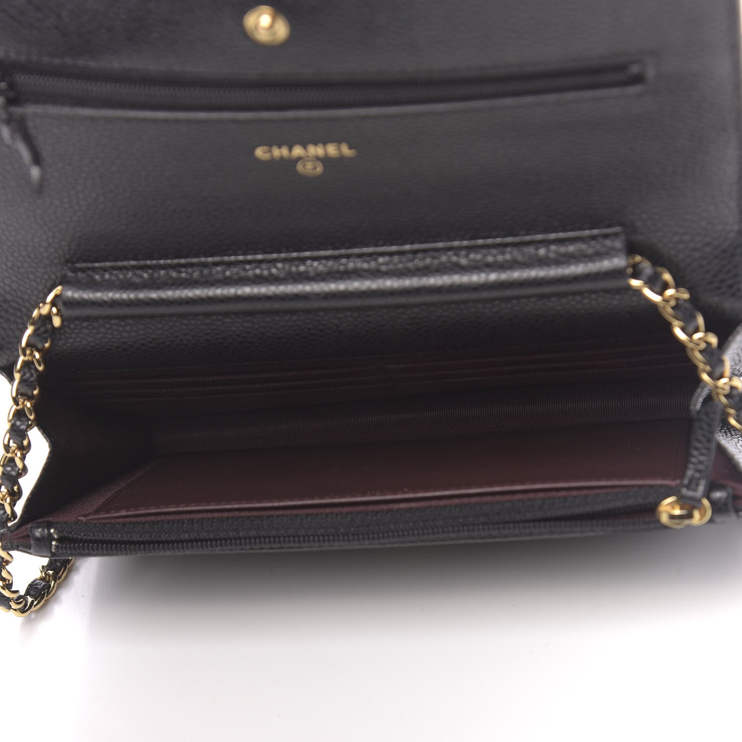 Chanel Caviar Quilted Wallet On Chain WOC Black 5 of 13
