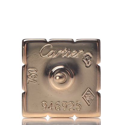 Cartier 18K Yellow Gold Diamond Pink Sapphire Lanieres Piet Earrings 4 of 4