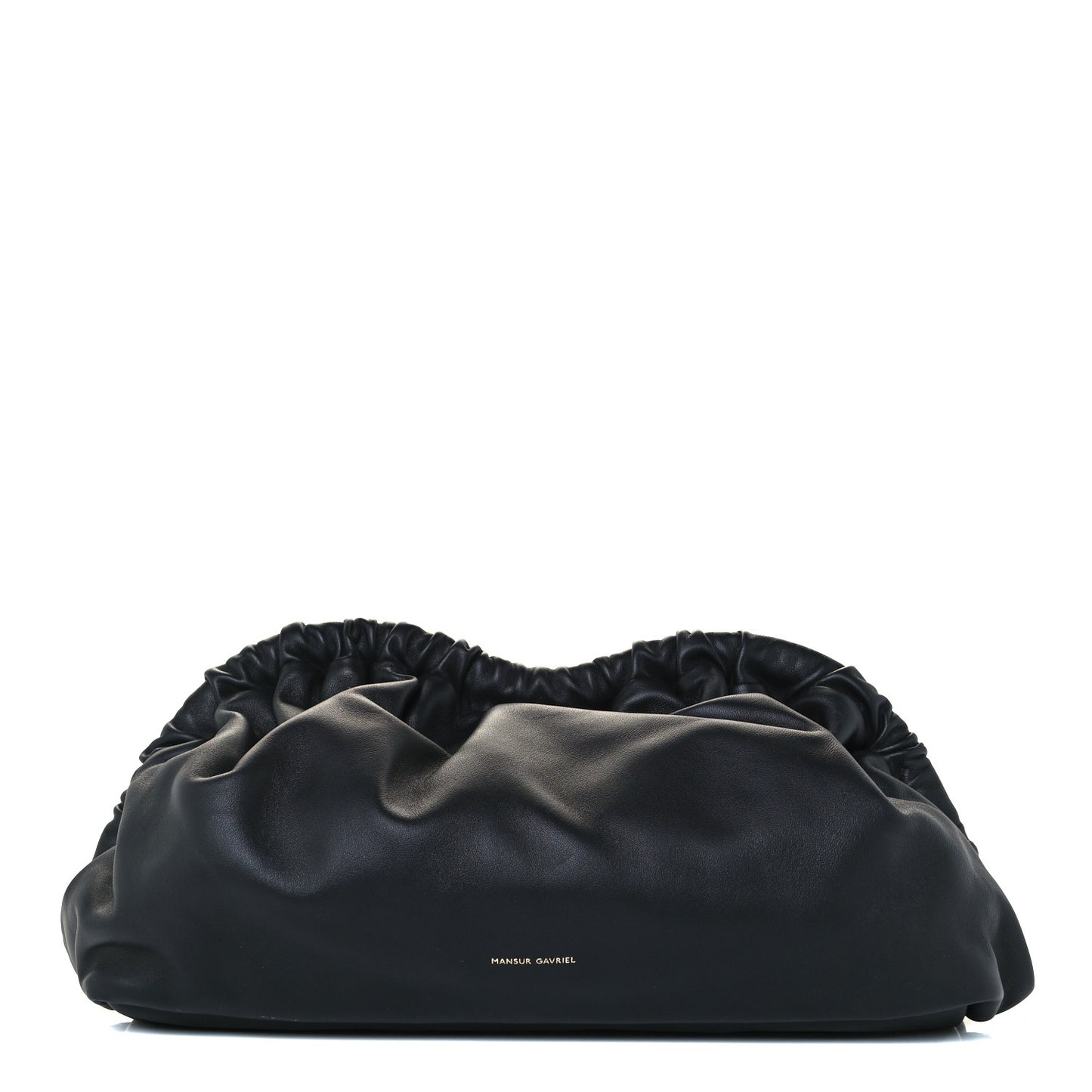 Lambskin Cloud Clutch Black Flamma