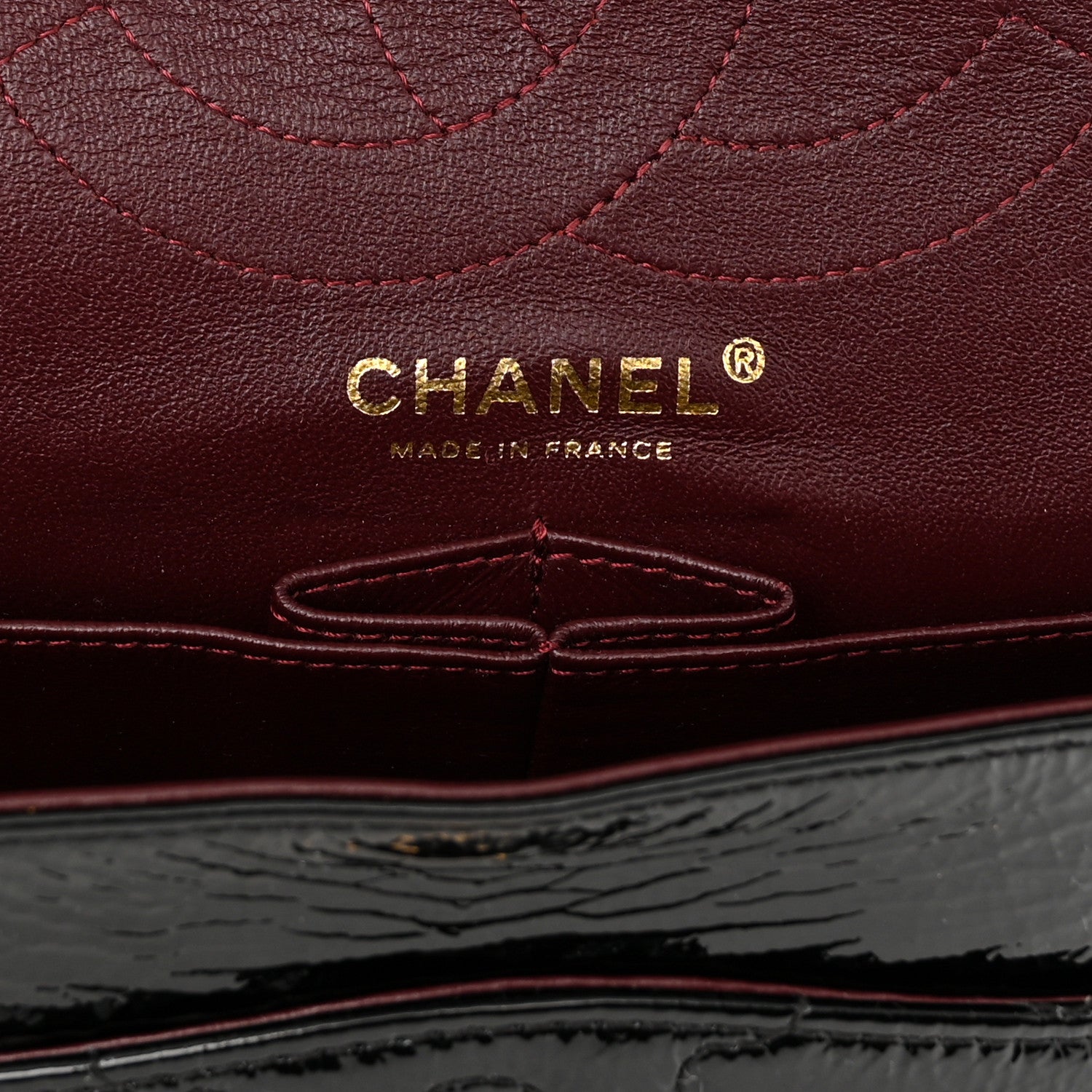 Chanel Crackled Patent Calfskin Puzzle 2.55 Reissue 226 Flap Black 6 of 11