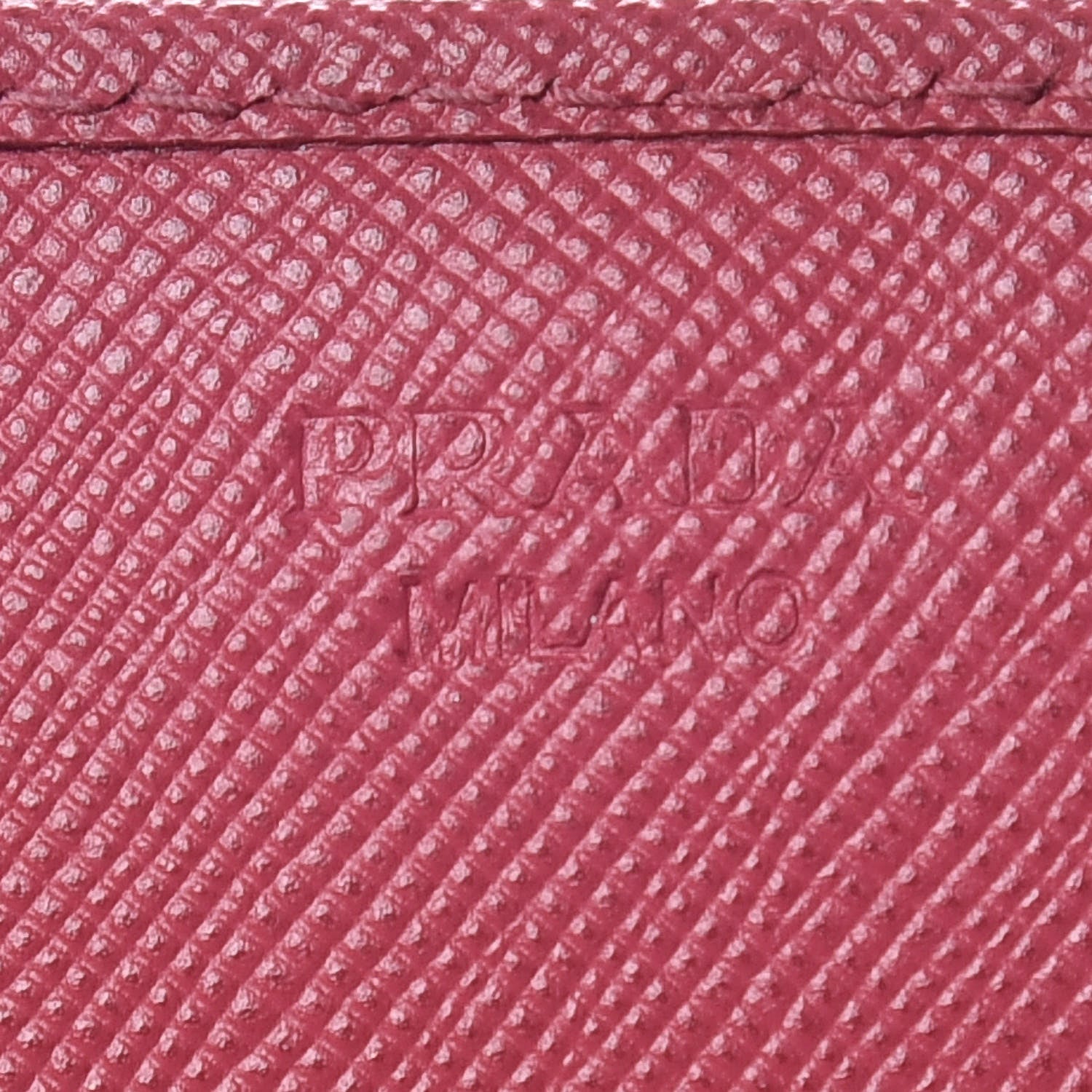 Prada Saffiano Metal Oro Chain Wallet Peonia 8 of 11
