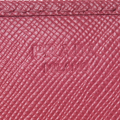 Prada Saffiano Metal Oro Chain Wallet Peonia 8 of 11