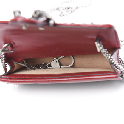 Gucci Tweed GG Monogram Super Mini Dionysus Shoulder Bag Black White Romantic Cherry 5 of 10
