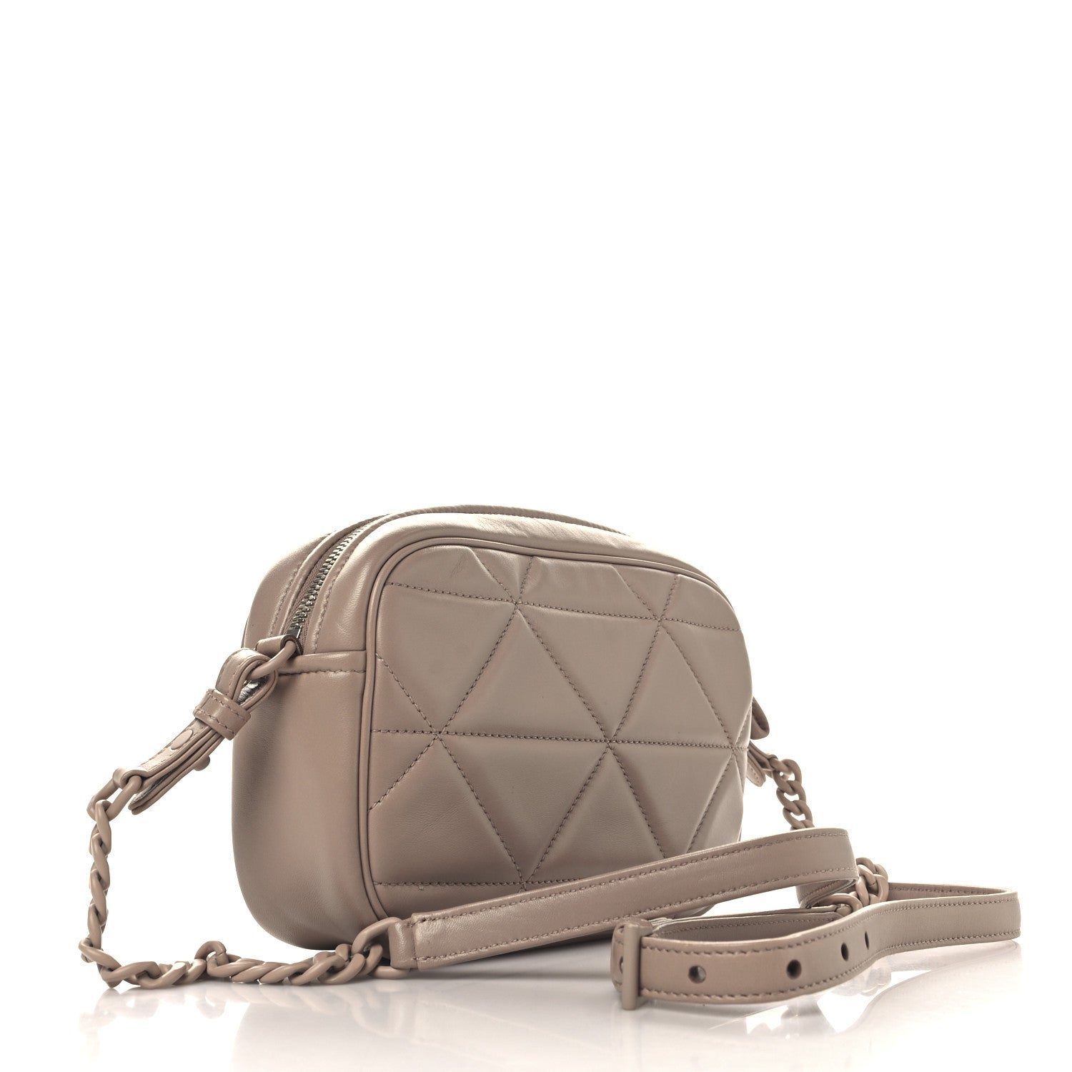 Prada Nappa Triangle Stitched Spectrum Camera Bag Cipria 3 of 9