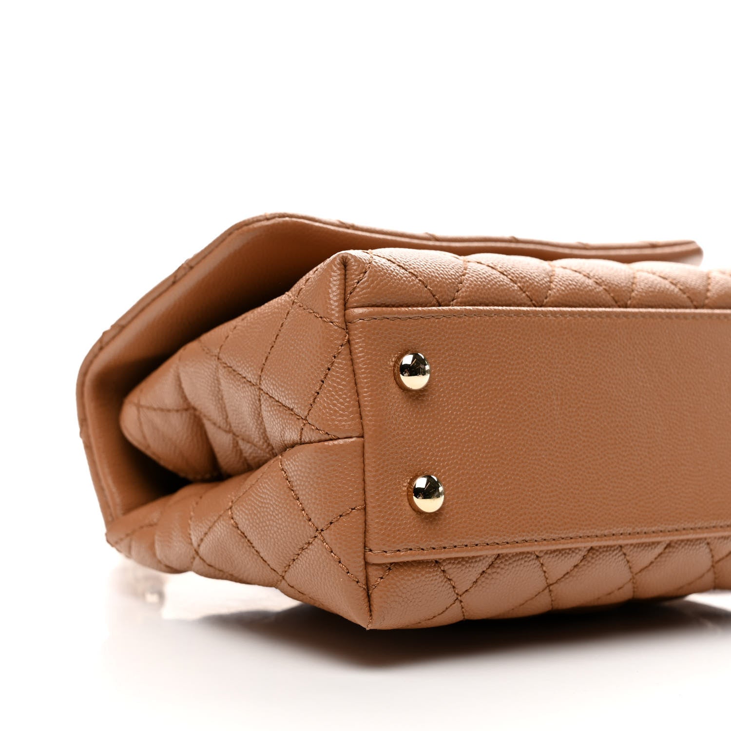 Chanel Caviar Quilted Mini Coco Handle Flap Brown 9 of 10
