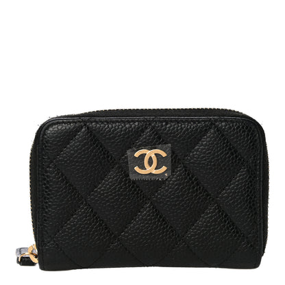 Chanel Caviar Quilted Zip Coin Purse Black 1 of 11