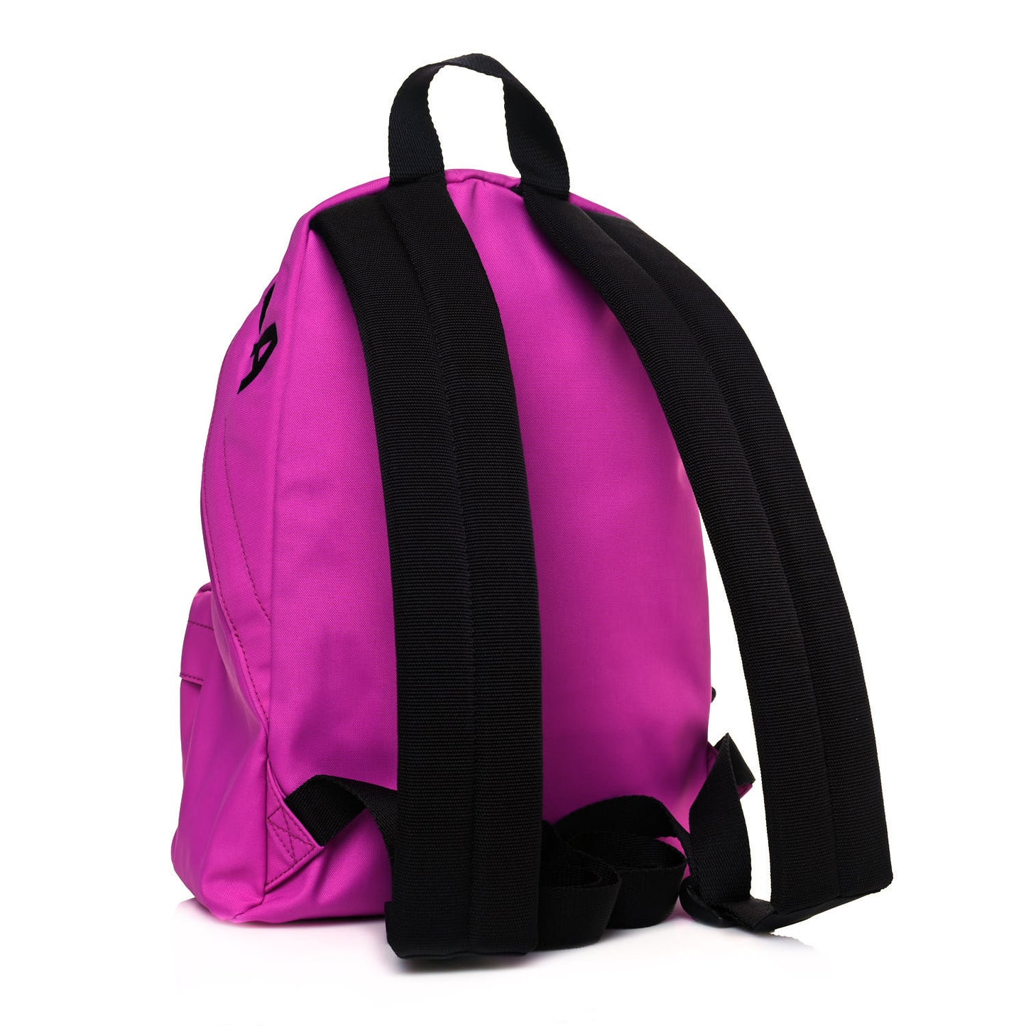 Sport Nylon Logo Embroidered S Wheel Backpack Fuchsia Black