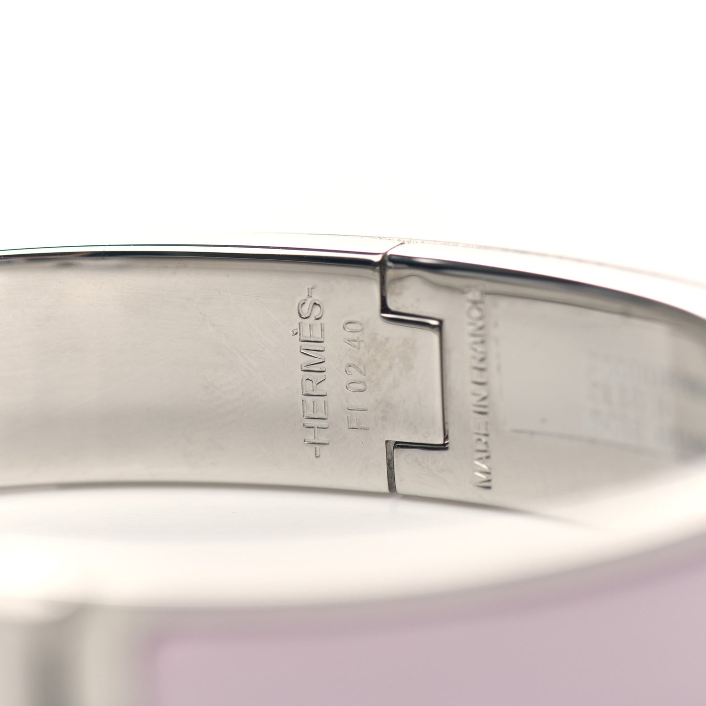 Enamel Narrow Clic Clac H Bracelet PM Rose Dragee