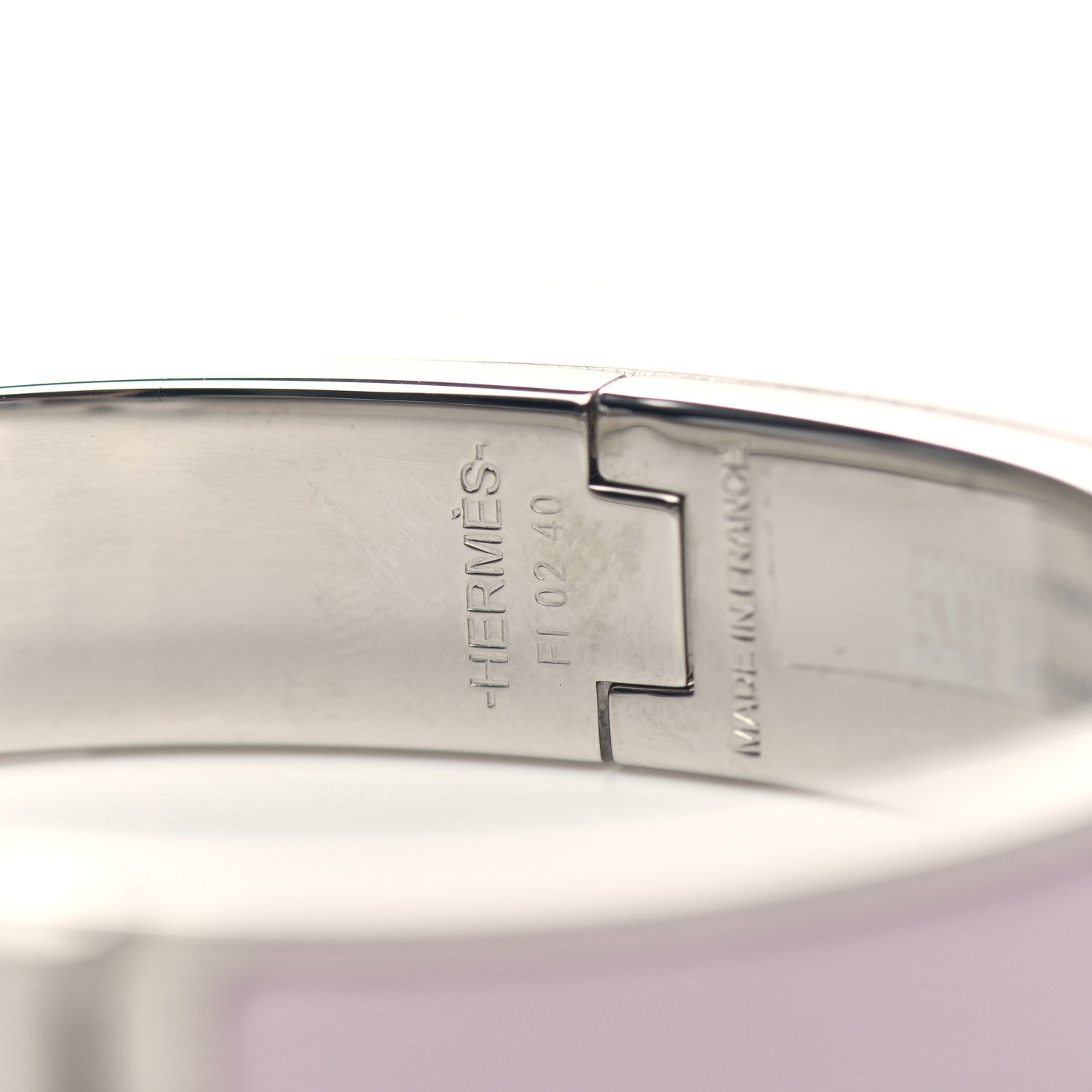 Hermes Enamel Narrow Clic Clac H Bracelet PM Rose Dragee 4 of 5