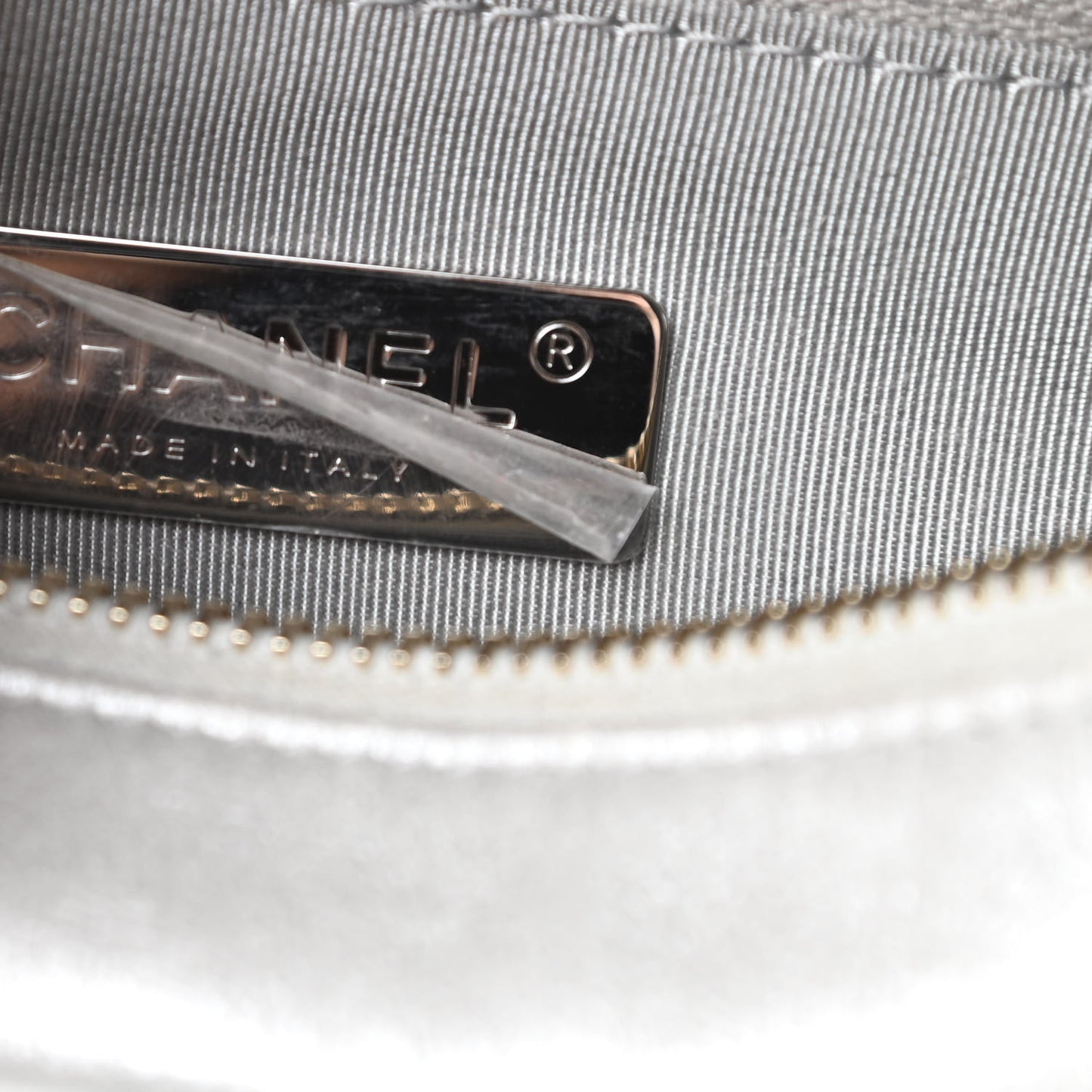 Metallic Aged Calfskin Quilted Small Gabrielle Hobo Silver
